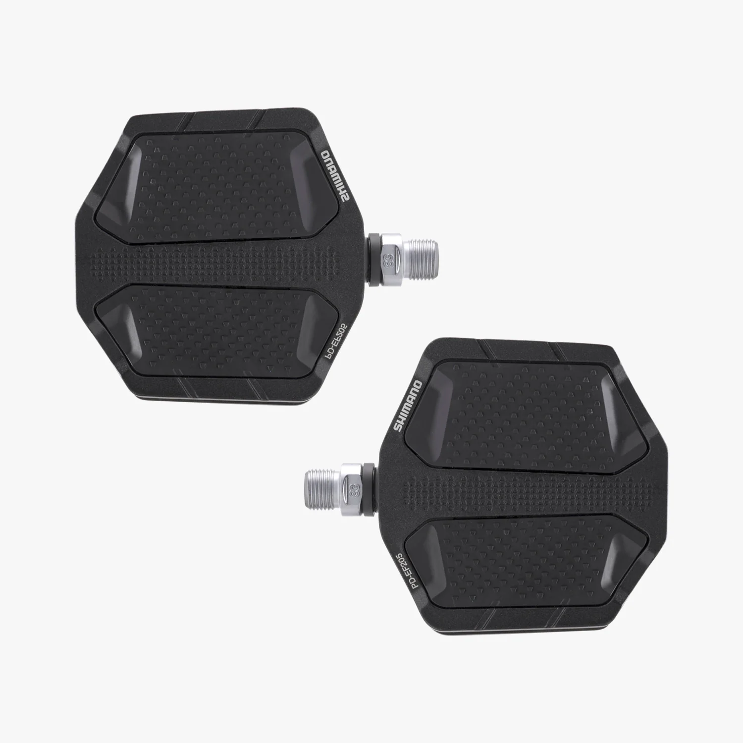 Shimano PD-EF205 Flat Platform E-Bike/Trekking/Urban Pedals w/ Resin Plate Black